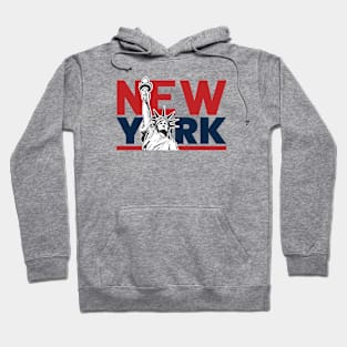 New York City Text with Liberty Statue Hoodie